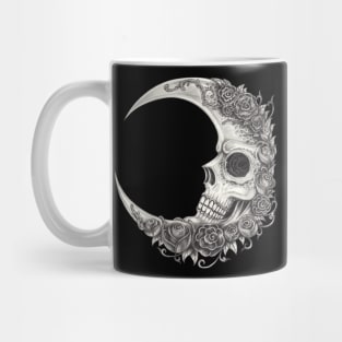 Surreal moon skull. Mug